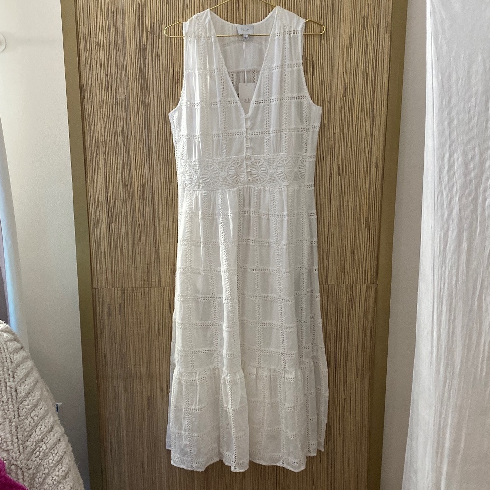 Johnny Was white maxi dress